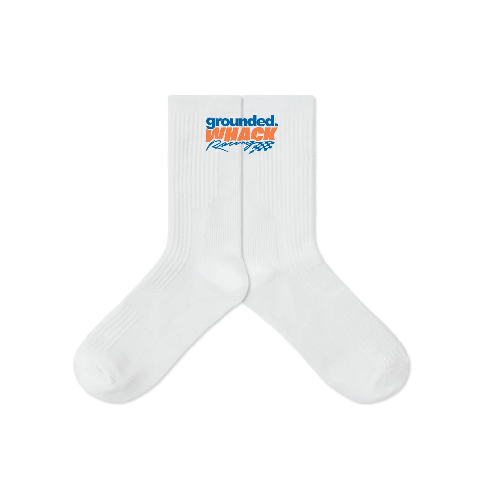 Grounded Whack Racing Flight Sock - White